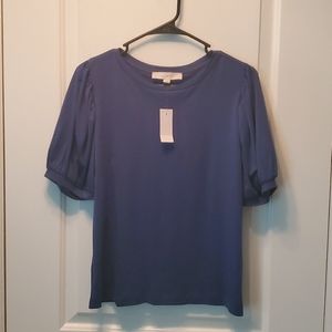 Loft puff sleeve cotton tee